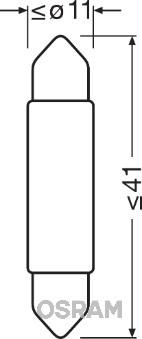 Osram 6441CW-01B - Bulb, interior light autospares.lv