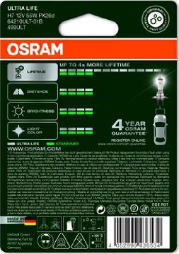 Osram 64210ULT-01B - Bulb, spotlight autospares.lv