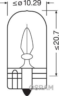 Osram 2820 - Bulb, instrument lighting autospares.lv