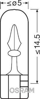 Osram 2741 - Bulb, instrument lighting autospares.lv