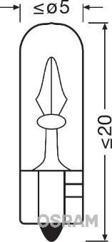 Osram 2723 - Bulb, instrument lighting autospares.lv