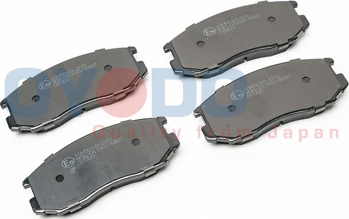 Oyodo 10H5010-OYO - Brake Pad Set, disc brake autospares.lv