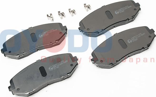 Oyodo 10H8019-OYO - Brake Pad Set, disc brake autospares.lv