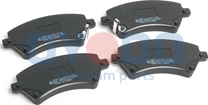 Oyodo 10H2049-OYO - Brake Pad Set, disc brake autospares.lv