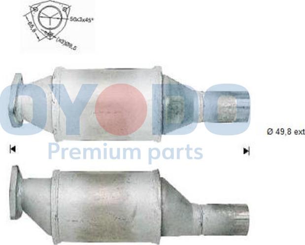 Oyodo 10N0091-OYO - Catalytic Converter autospares.lv