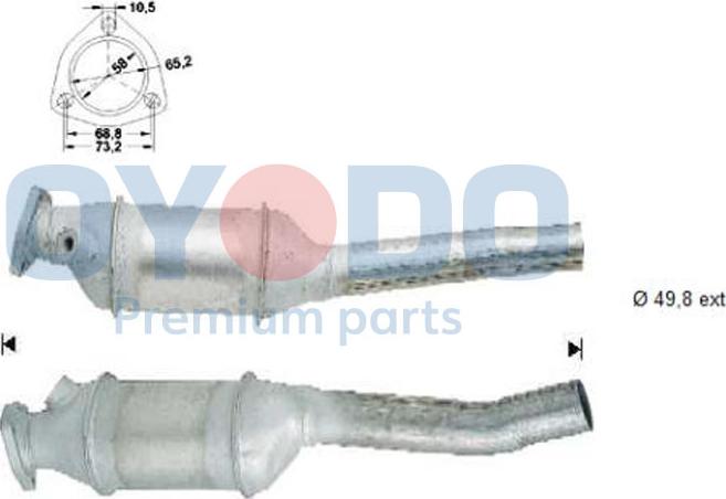 Oyodo 10N0040-OYO - Catalytic Converter autospares.lv