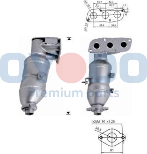 Oyodo 10N0061-OYO - Catalytic Converter autospares.lv