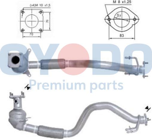 Oyodo 10N0150-OYO - Catalytic Converter autospares.lv