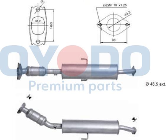 Oyodo 10N0157-OYO - Catalytic Converter autospares.lv
