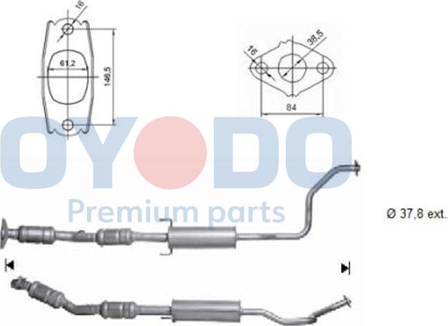 Oyodo 10N0102-OYO - Catalytic Converter autospares.lv