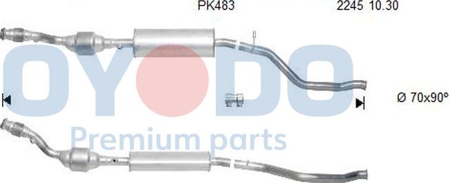 Oyodo 10N0125-OYO - Catalytic Converter autospares.lv