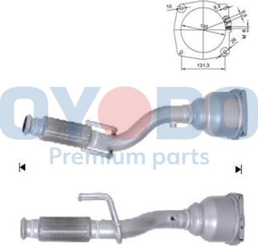 Oyodo 20N0090-OYO - Catalytic Converter autospares.lv
