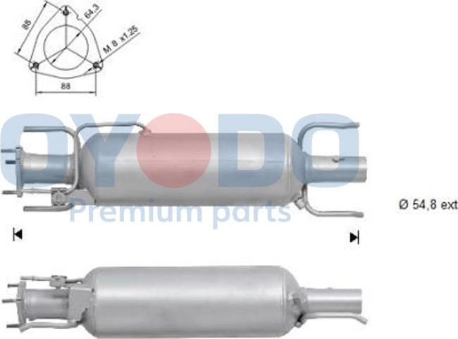 Oyodo 20N0046-OYO - Soot / Particulate Filter, exhaust system autospares.lv