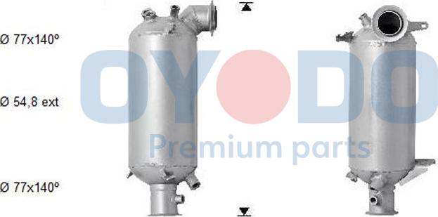 Oyodo 20N0041-OYO - Soot / Particulate Filter, exhaust system autospares.lv