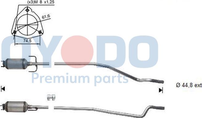 Oyodo 20N0043OYO - Soot / Particulate Filter, exhaust system autospares.lv
