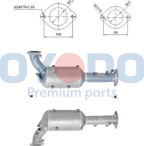 Oyodo 20N0065-OYO - Soot / Particulate Filter, exhaust system autospares.lv