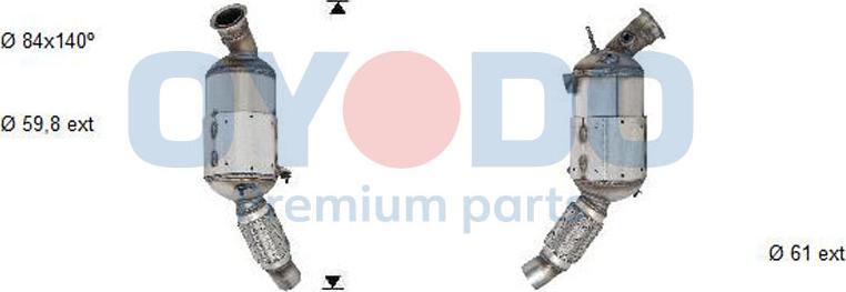 Oyodo 20N0060-OYO - Soot / Particulate Filter, exhaust system autospares.lv