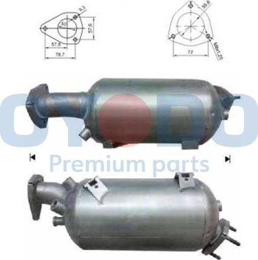 Oyodo 20N0005-OYO - Soot / Particulate Filter, exhaust system autospares.lv