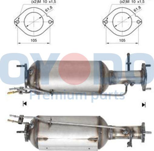 Oyodo 20N0006-OYO - Soot / Particulate Filter, exhaust system autospares.lv