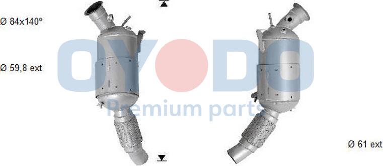 Oyodo 20N0001-OYO - Soot / Particulate Filter, exhaust system autospares.lv