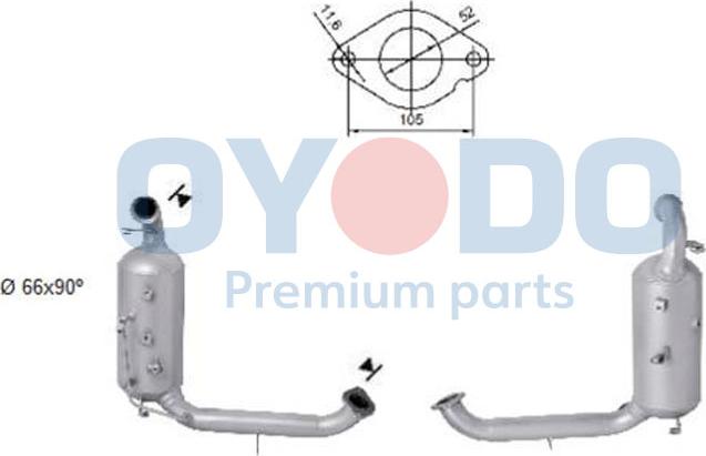 Oyodo 20N0003-OYO - Soot / Particulate Filter, exhaust system autospares.lv