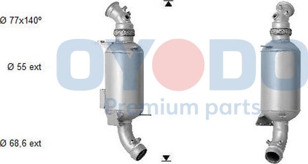 Oyodo 20N0019-OYO - Soot / Particulate Filter, exhaust system autospares.lv