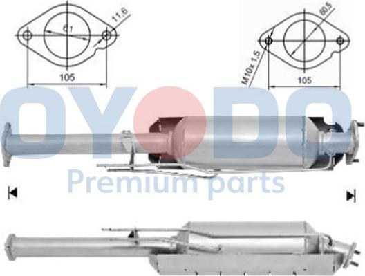 Oyodo 20N0018-OYO - Soot / Particulate Filter, exhaust system autospares.lv