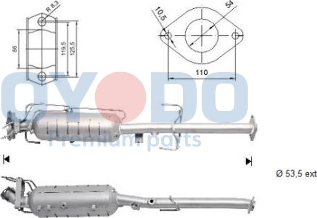 Oyodo 20N0039-OYO - Soot / Particulate Filter, exhaust system autospares.lv