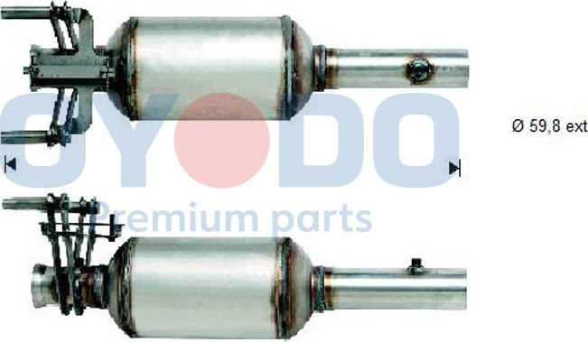 Oyodo 20N0035-OYO - Soot / Particulate Filter, exhaust system autospares.lv