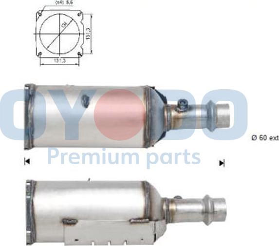 Oyodo 20N0021OYO - Soot / Particulate Filter, exhaust system autospares.lv
