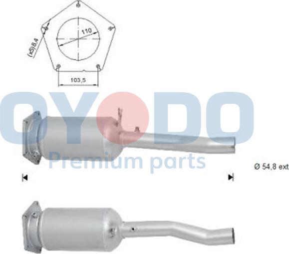 Oyodo 20N0028-OYO - Soot / Particulate Filter, exhaust system autospares.lv