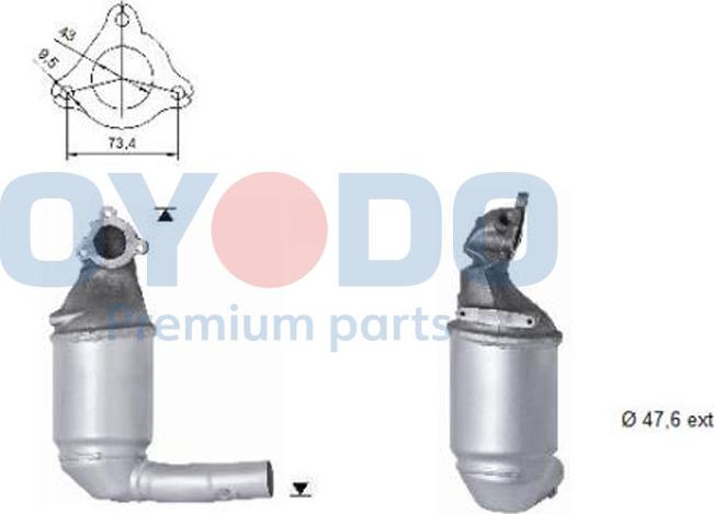 Oyodo 20N0071-OYO - Catalytic Converter autospares.lv