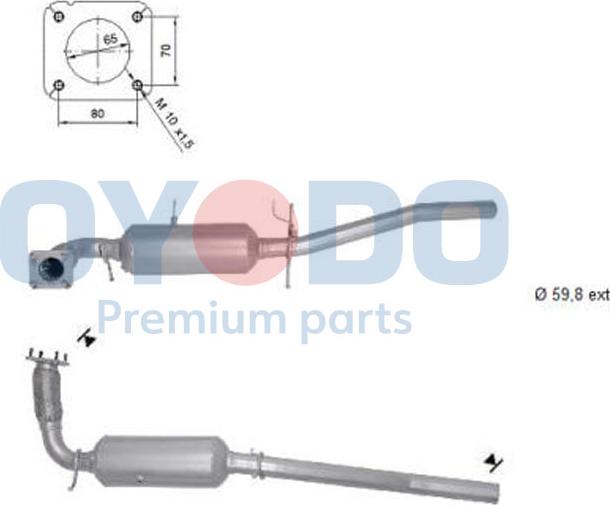 Oyodo 20N0073-OYO - Soot / Particulate Filter, exhaust system autospares.lv