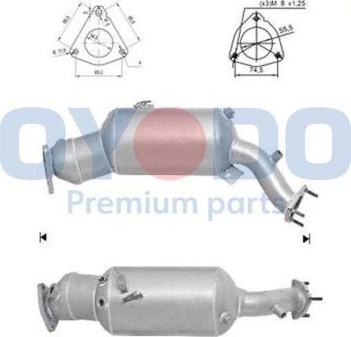 Oyodo 20N0109-OYO - Soot / Particulate Filter, exhaust system autospares.lv