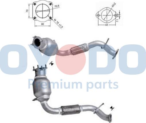 Oyodo 20N0117-OYO - Catalytic Converter autospares.lv