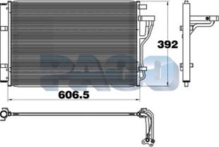 PACO 2P5830 - Condenser, air conditioning autospares.lv