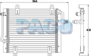 PACO CL3921 - Condenser, air conditioning autospares.lv