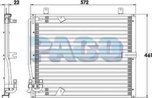 PACO CL3128 - Condenser, air conditioning autospares.lv