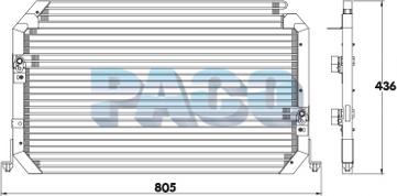 PACO CL3844 - Condenser, air conditioning autospares.lv