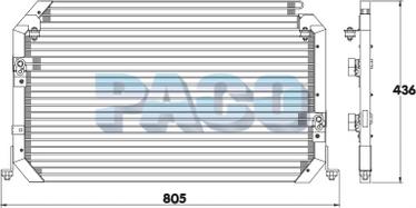 PACO CL3850/B - Condenser, air conditioning autospares.lv