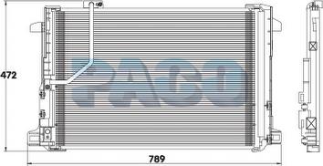 PACO MP3782 - Condenser, air conditioning autospares.lv