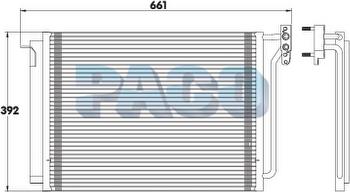 PACO PL3443 - Condenser, air conditioning autospares.lv
