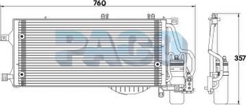 PACO PL3671/RD - Condenser, air conditioning autospares.lv