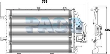 PACO PL3673/RD - Condenser, air conditioning autospares.lv