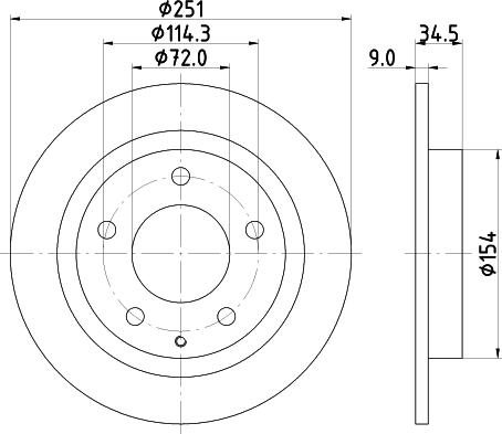 Pagid 54693 - Brake Disc autospares.lv