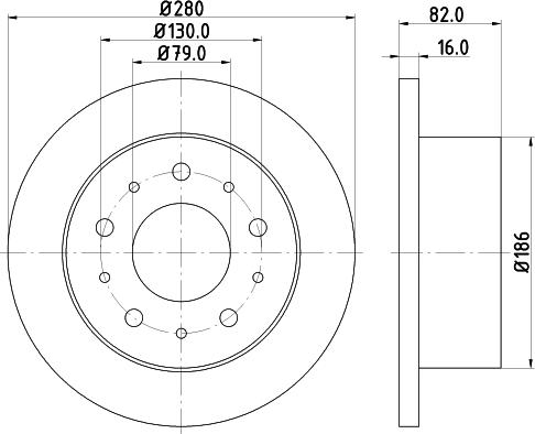 Pagid 54162 - Brake Disc autospares.lv