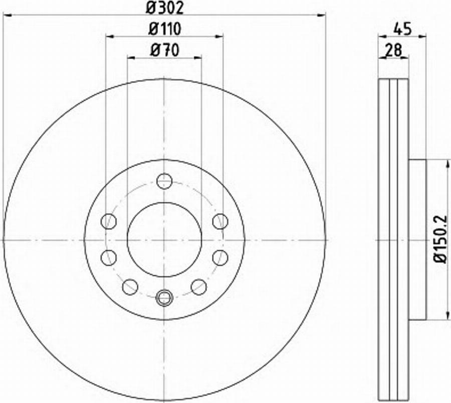 Pagid 54183PRO - Brake Disc autospares.lv