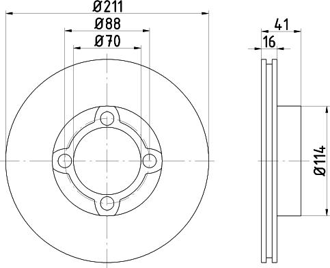 Pagid 54179 - Brake Disc autospares.lv