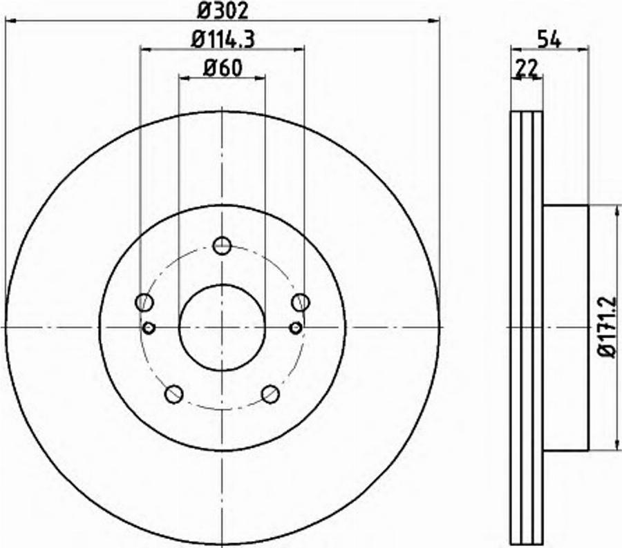 Pagid 54804PRO - Brake Disc autospares.lv