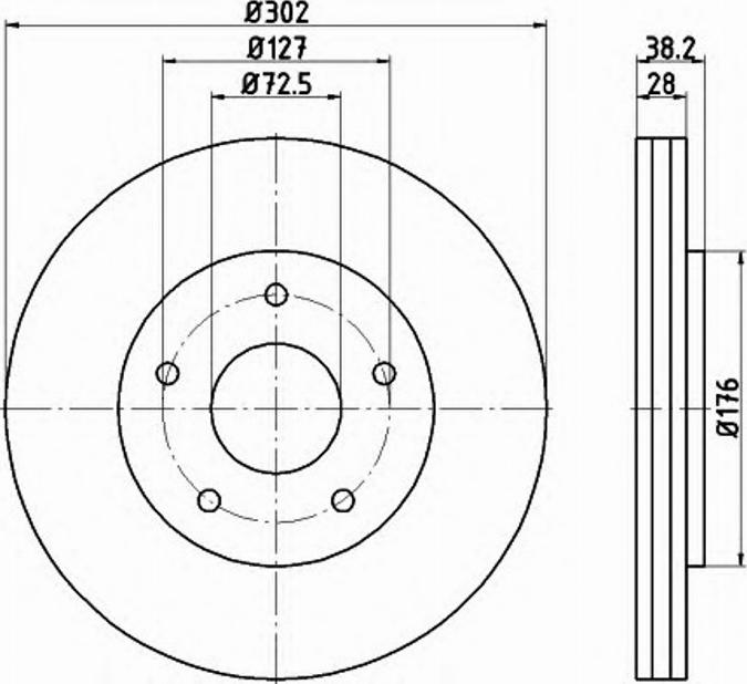 Pagid 54815PRO - Brake Disc autospares.lv